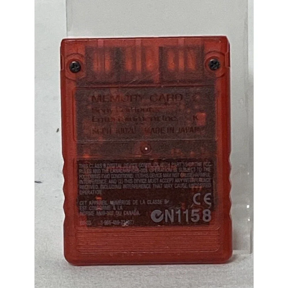 Official OEM Sony PlayStation 2 PS2 Memory Card 8MB SCPH-10020 Red Tested